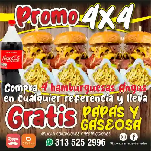 Promo 4 X 4 Burguer Angus