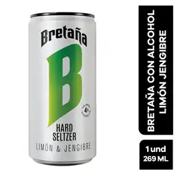 Bretaña con alcohol limon jengibre lata 269 ml