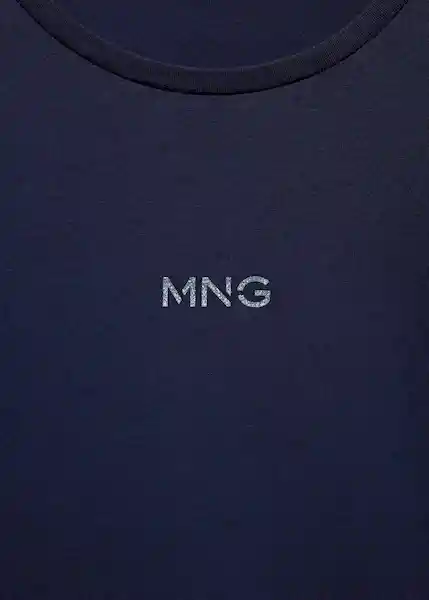 Camiseta Chalapi Azul Talla XS Mujer Mango