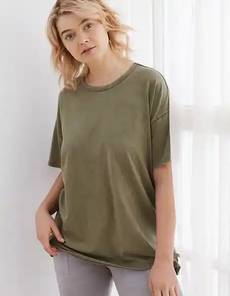 Camiseta Aerie Verde Talla Small American Eagle 54941657