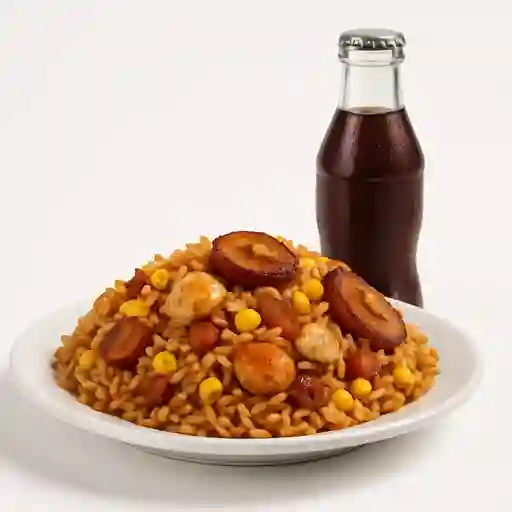 Arroz campesino + gaseosa