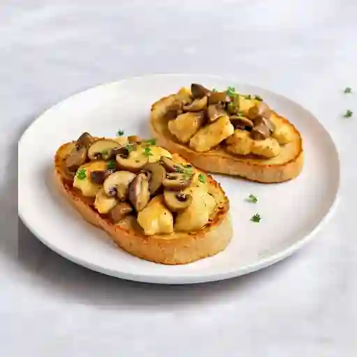 Brusquetas Pollo y Champiñon