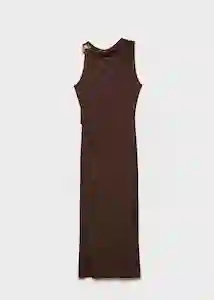 Vestido Mile Chocolate Talla M Mujer Mango