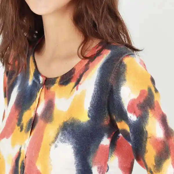 Suéter Cuello Redondo Manga Larga Multicolor Talla S 695039