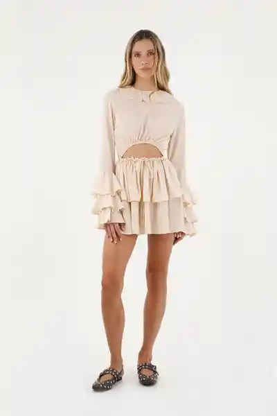 Vestido Corto Auraluna Café Talla 01 S