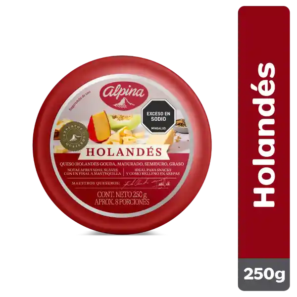 Queso Holandés Alpina Bloque 250 g