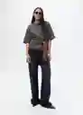 Camiseta Sita Antracita Talla L Mujer Mango