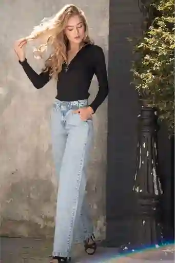 Ragged Jean Amsterdam Color Azul Medio Talla 8