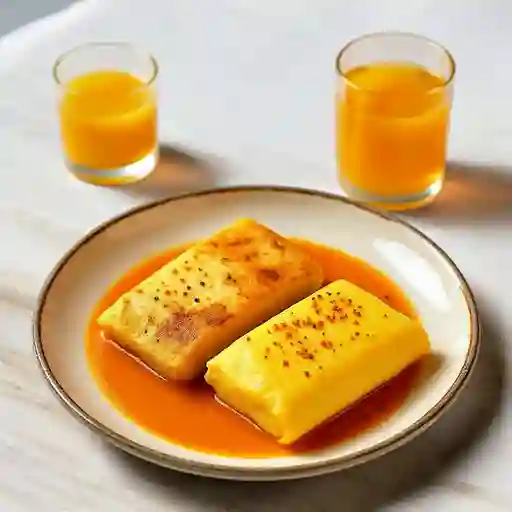 Jugo De Naranja + Pan De Bono+ Hayaca