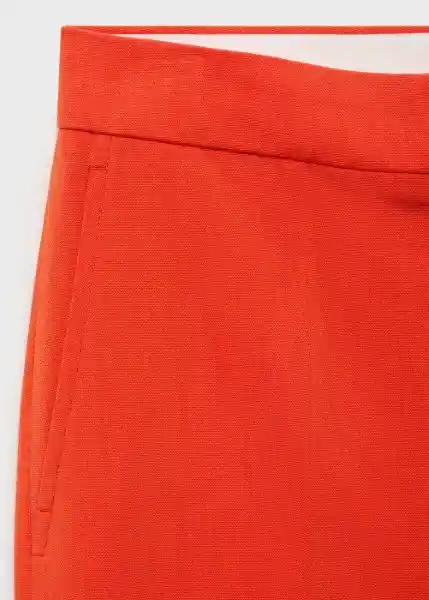 Pantalón Miso Coral Talla 36 Mujer Mango