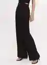 Pantalón Pauline Negro Talla 18 Mujer Mango