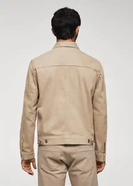 Chaqueta Cazadora Ryan Beige Talla XS Hombre Mango