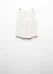 Top Aina Off White Talla 19 Niñas Mango