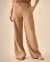 Pantalón Café Barro Medio Talla 10 633G006 Esprit