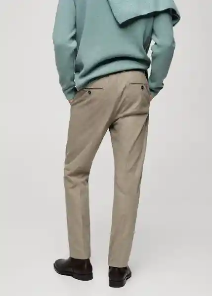 Pantalón Brest Beige Talla 40 Hombre Mango