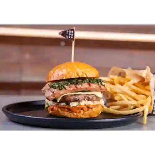 Combo Hamburguesa Blanca Celeste