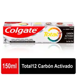 Colgate Crema Dental Total12 Carbón Activado 150 mL