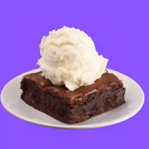 Brownie con helado