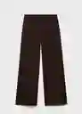 Pantalón Candela Chocolate Talla S Mujer Mango