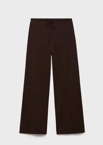 Pantalón Candela Chocolate Talla S Mujer Mango