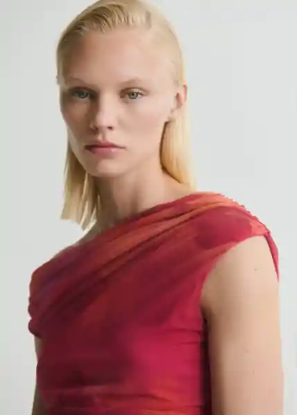 Top Mira Fucsia Talla M Mujer Mango
