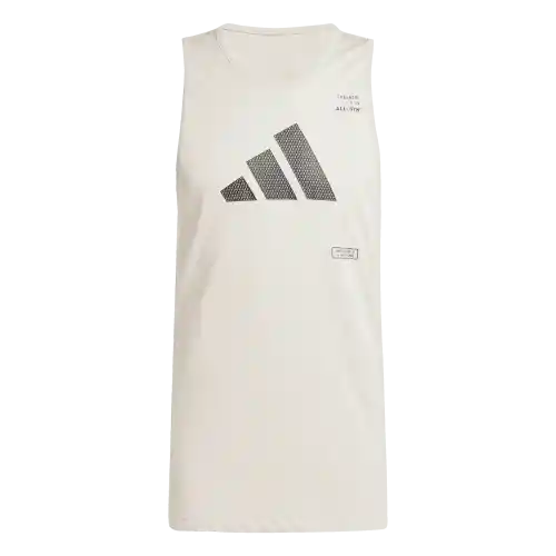 Adidas Camiseta Manga Sisa Entrenamiento Hombre Beige Talla S