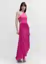 Vestido Claudia Fucsia Talla XL Mujer Mango