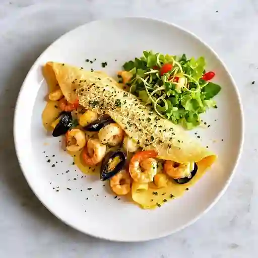 Crepe de mariscos