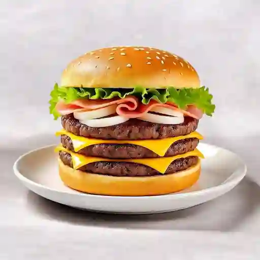 Hamburguesa triple clasica