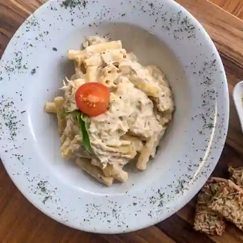 Pasta bechamel con pollo