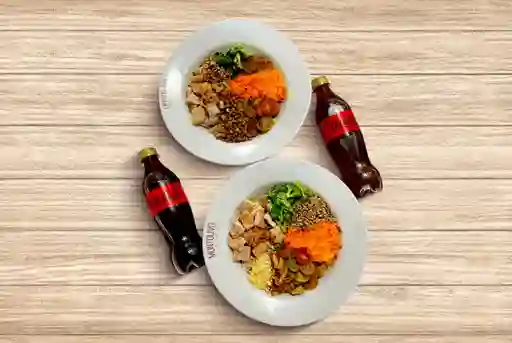 Combo 2 Arma tu Ensalada de Pollo + 2 CocaCola Zero