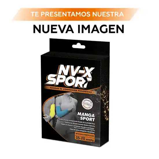 Nv-XSport Manga Deportiva Unisex 15-20 Mm/Hg Aquamarine Xlarge