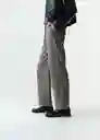 Pantalón Mujer Gris Elefante Medio Talla 8 533G057 Naf Naf