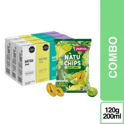 Combo Snack Natuchips Limón 120 g + Hatsu