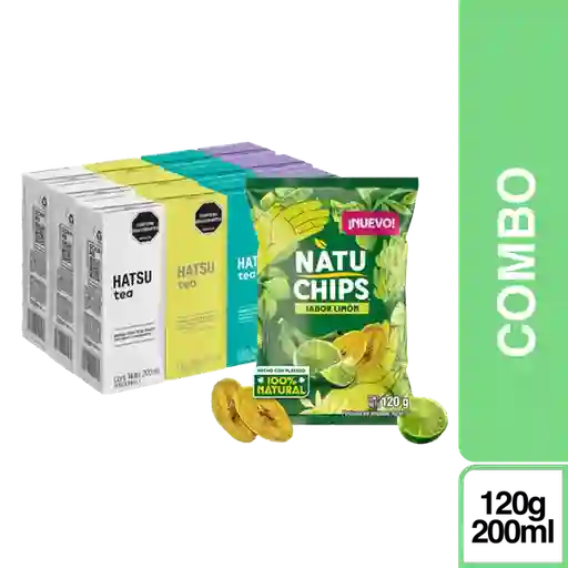 Combo Snack Natuchips Limón 120 g + Hatsu