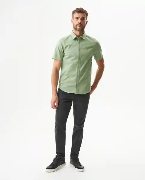 Camisa Dyed Twill Verde Yarumo Medio Talla M Chevignon
