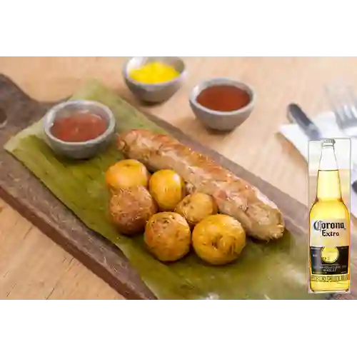 Combo Chorizo Santamaria + Corona 330 ml