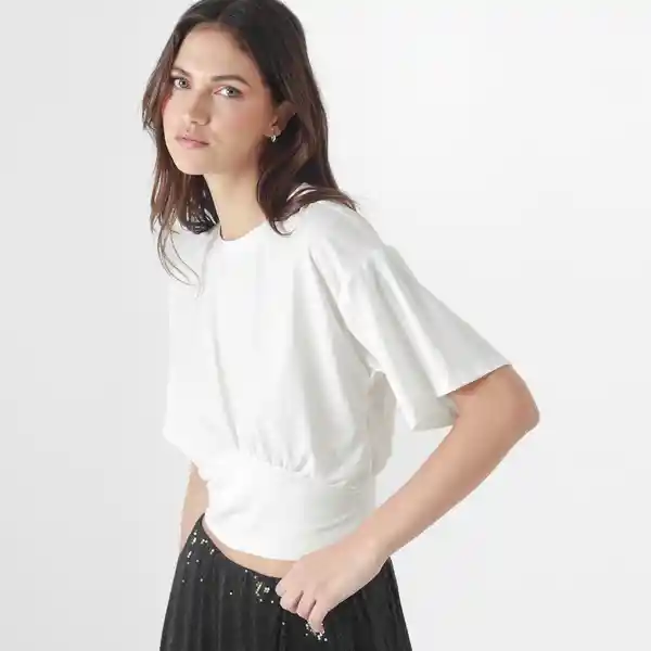 Camiseta Cuello Redondo Manga Corta Blanco Talla M 721097