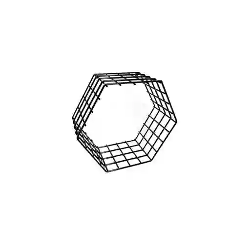 Repisa Hexagonal Metal Negro 51-2300 N Finlandek