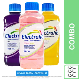 Combo Electrolit Maracuyá + Fresa-Kiwi + Uva