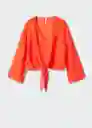 Blusa Mola Coral Talla XL Mujer Mango