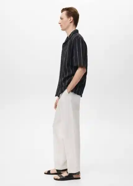 Camisa Formen Negro Talla M Hombre Mango