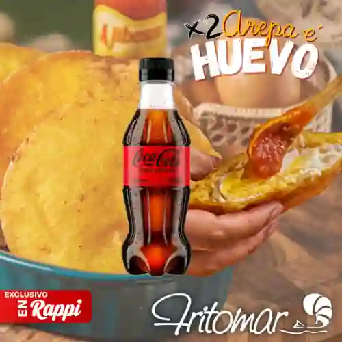 2 Arepa e Huevo + 1 Coca Cola S/a 250 ml