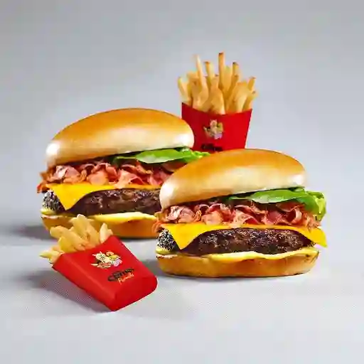 Burguer Duo Nuestra + 2 Bebida