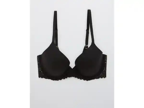 American Eagle Brasier Aerie Real Sunnie Flores Negro 34 C