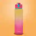 Vaso Plástico Con Correa Amarillo y Rosa 1 L Miniso