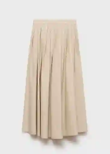 Falda Indo Marfil Talla 38 Mujer Mango
