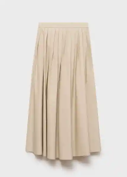 Falda Indo Marfil Talla 38 Mujer Mango