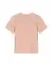 Camiseta Studded Femenino Rosa Tez Claro Talla M Chevignon