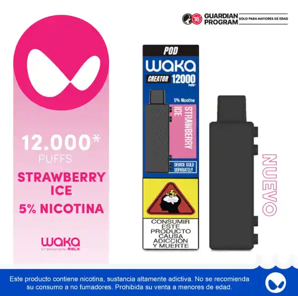 Waka Vapeador Creator Pod Fresa 5% 12K